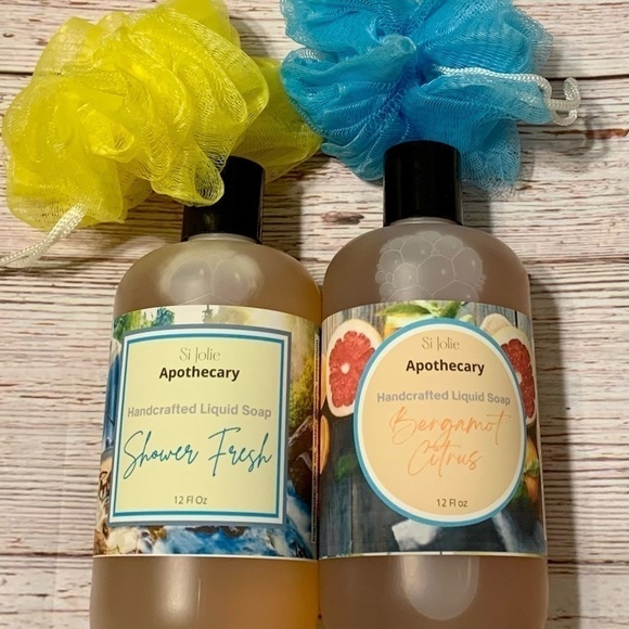 Hand Crafted Vegan Liquid Body Soaps and Body Wash. FREE pouf. New Scents! - Picture 5 of 11